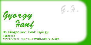 gyorgy hanf business card